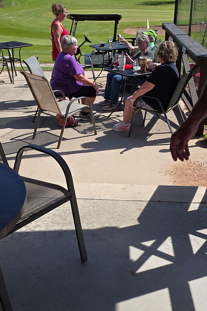 People Sitting Outside