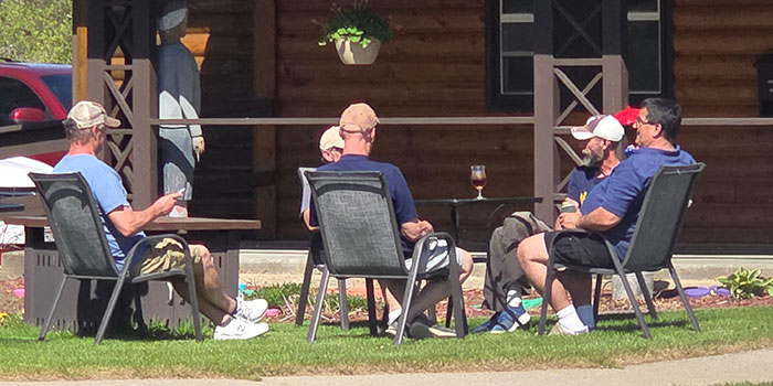 People Sitting Outside